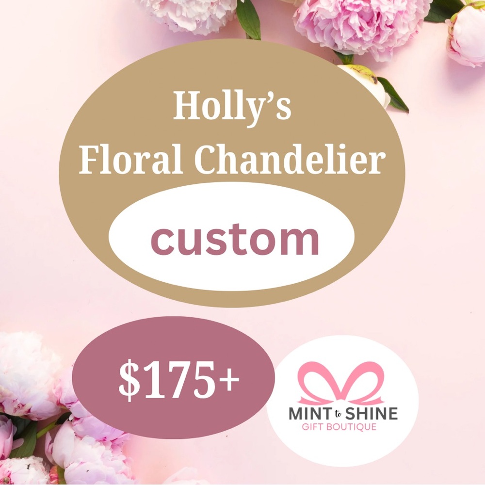 CUSTOM ORDER A FLOWER CHANDELIER - Picture 1 of 8